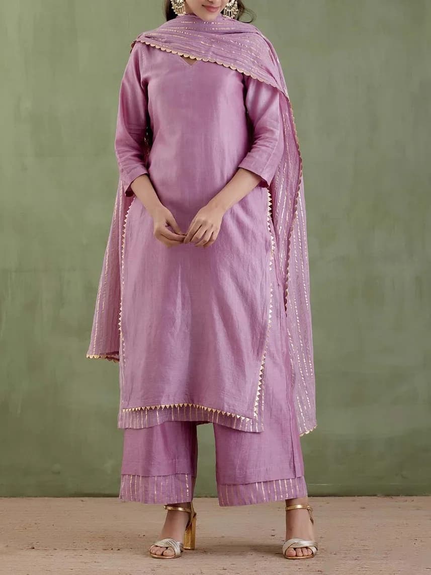 Ahilya Purple Kurta Set