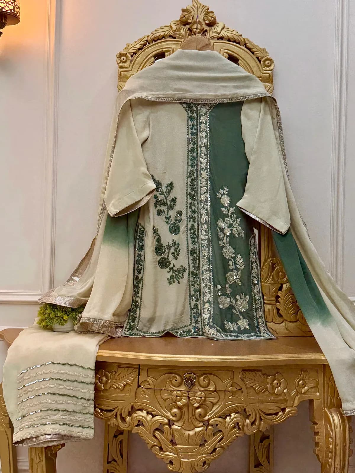 Graceful Double Dye Crepe Suit